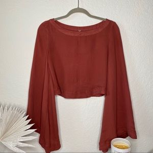 Free People Lond Sleeve Top